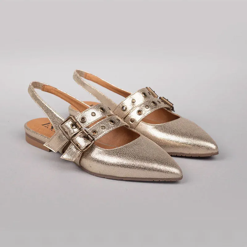 ESSKA Hope Sling Back Shoes in Vegan Platinum