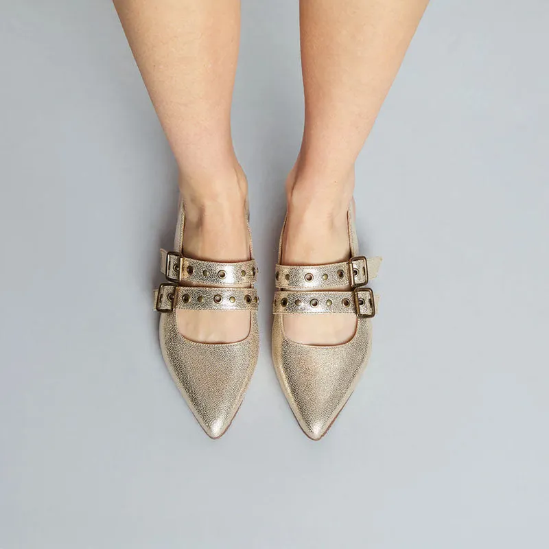 ESSKA Hope Sling Back Shoes in Vegan Platinum