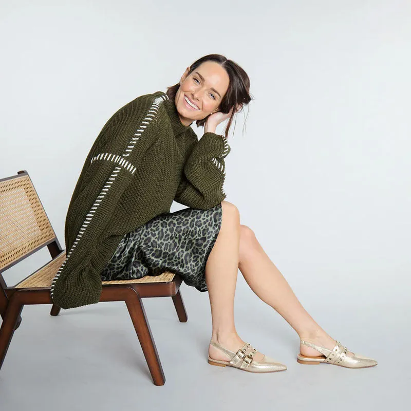 ESSKA Hope Sling Back Shoes in Vegan Platinum