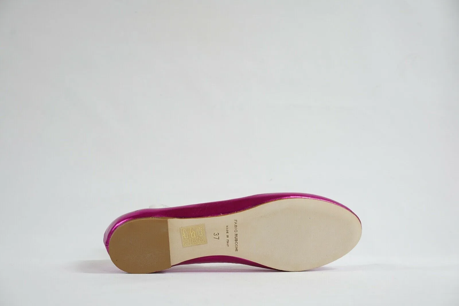 Fabio Rusconi Women's Metallic Fuchsia Leather Ballerina Flats S1795