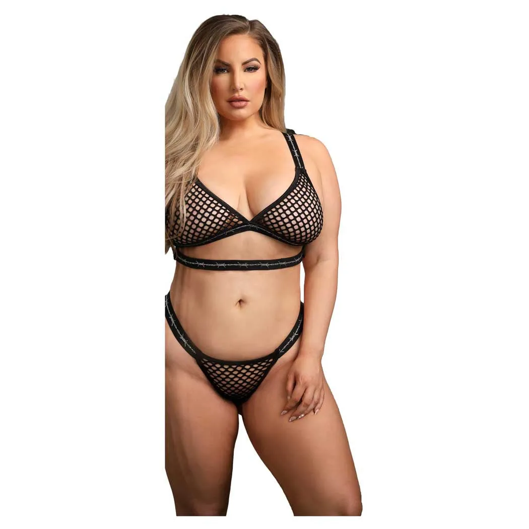 Fantasy Lingerie Vibes Barbed Wire 3-Piece Bralette Set