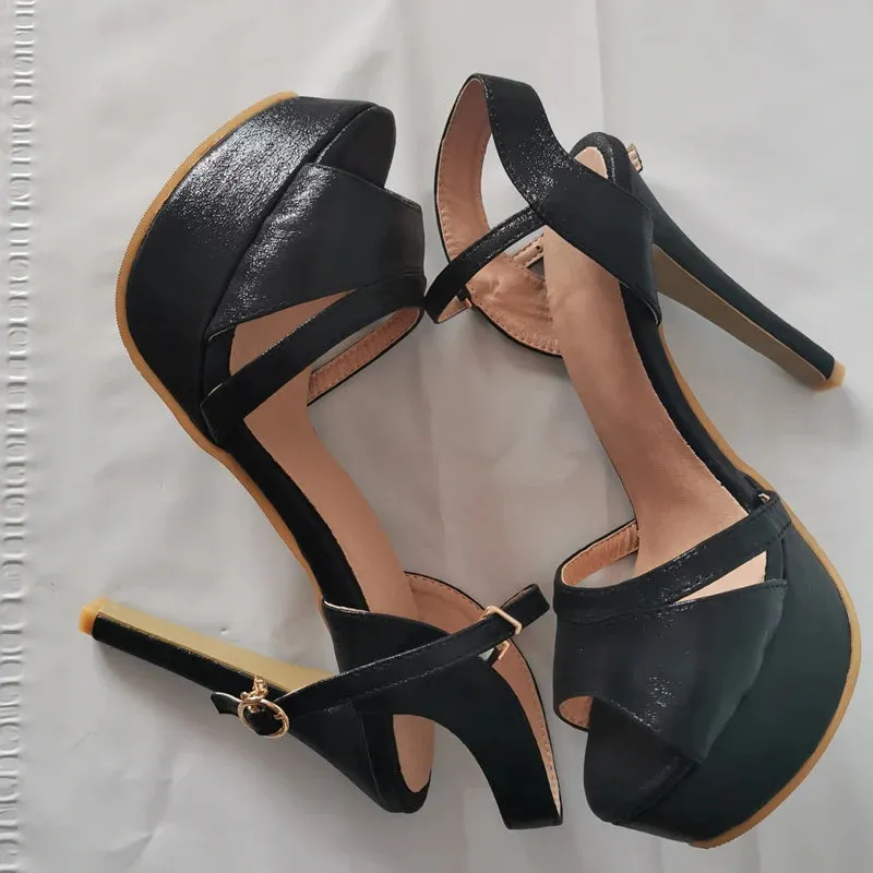 Fashion Women Sandals Summer Sexy High Heel Gladiator Flip Flops Platform Gold Silver Luxury Party Wedding Shoes Female Big Size