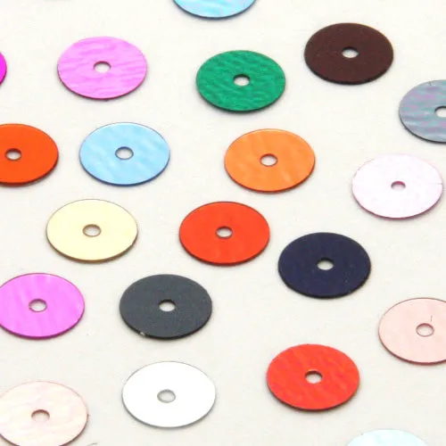 Flat Round Sequin #201 Silver (Metallic)
