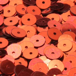Flat Round Sequin #205 Red (Metallic)