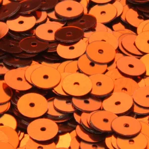 Flat Round Sequin #261 Dark Orange (Metallic)