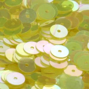Flat Round Sequin #355 Yellow (Transparent Iris)