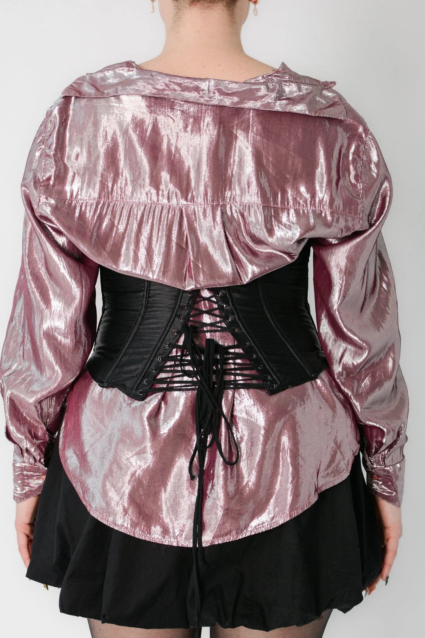 Frederick's of Hollywood Metallic Floral Corset