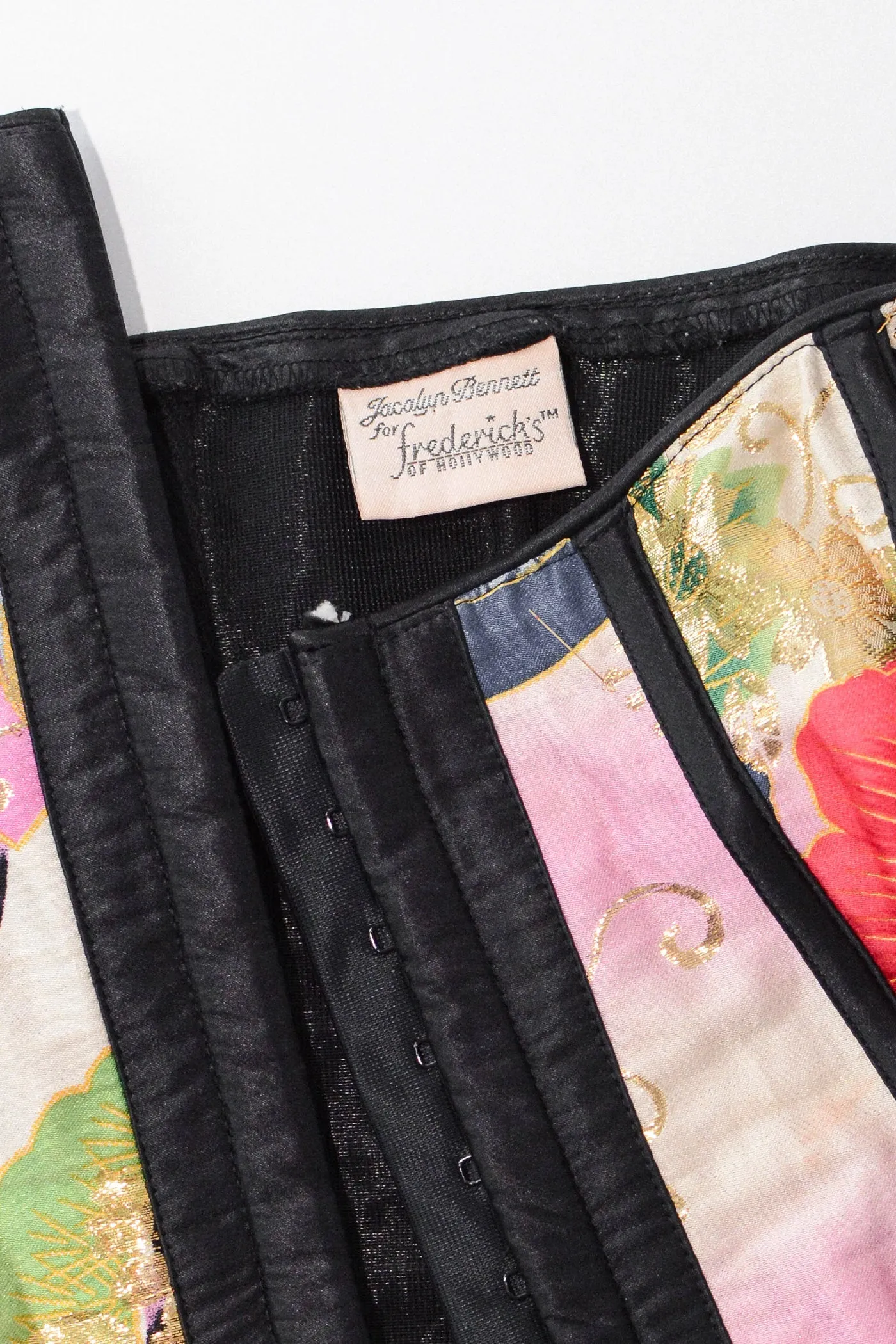 Frederick's of Hollywood Metallic Floral Corset