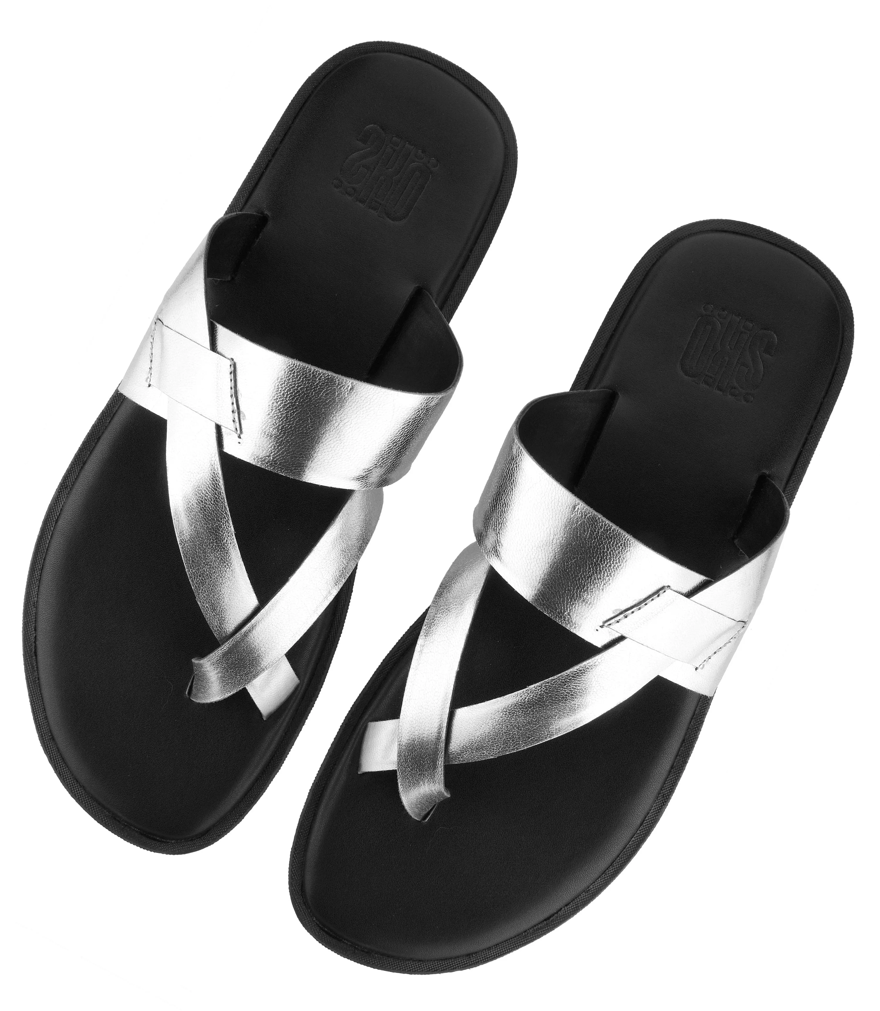 Genoa Silver Slippers For Men