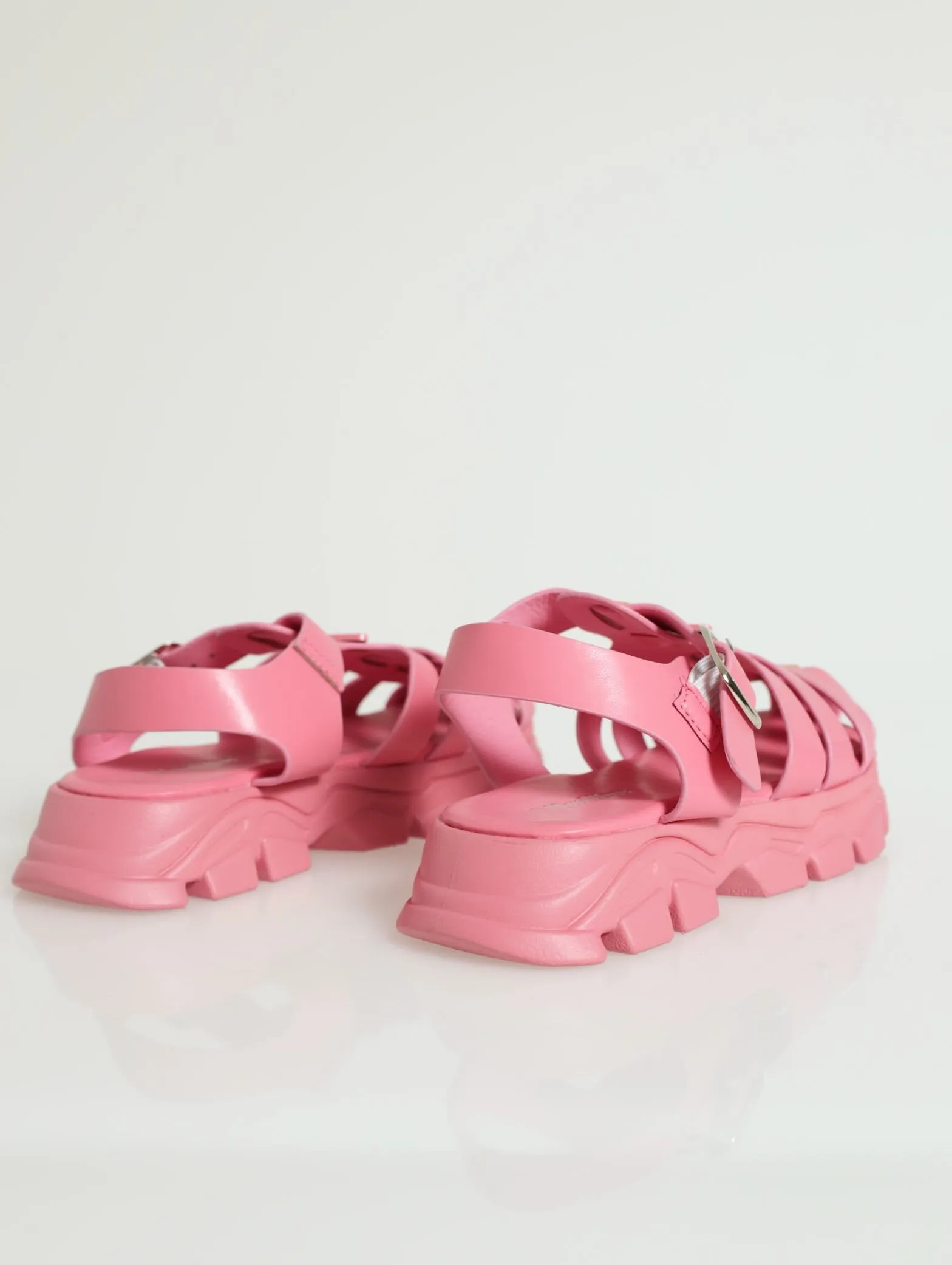 Girls Caged Fisherman Sandal - Coral