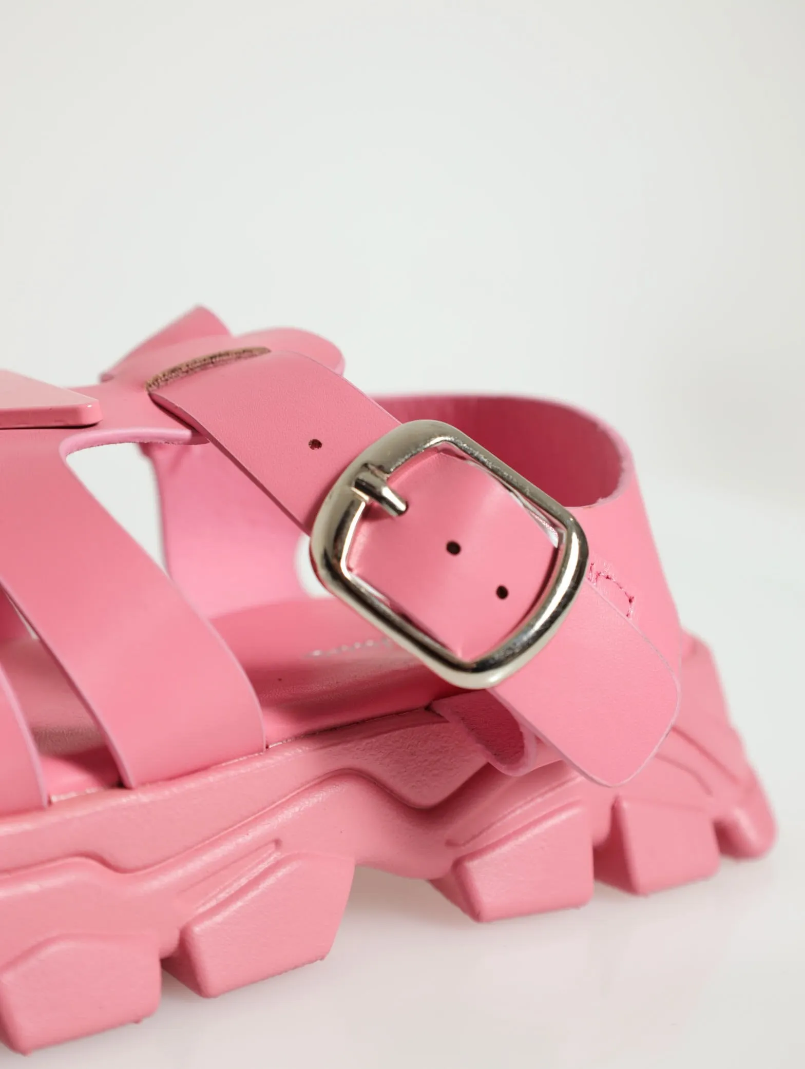 Girls Caged Fisherman Sandal - Coral