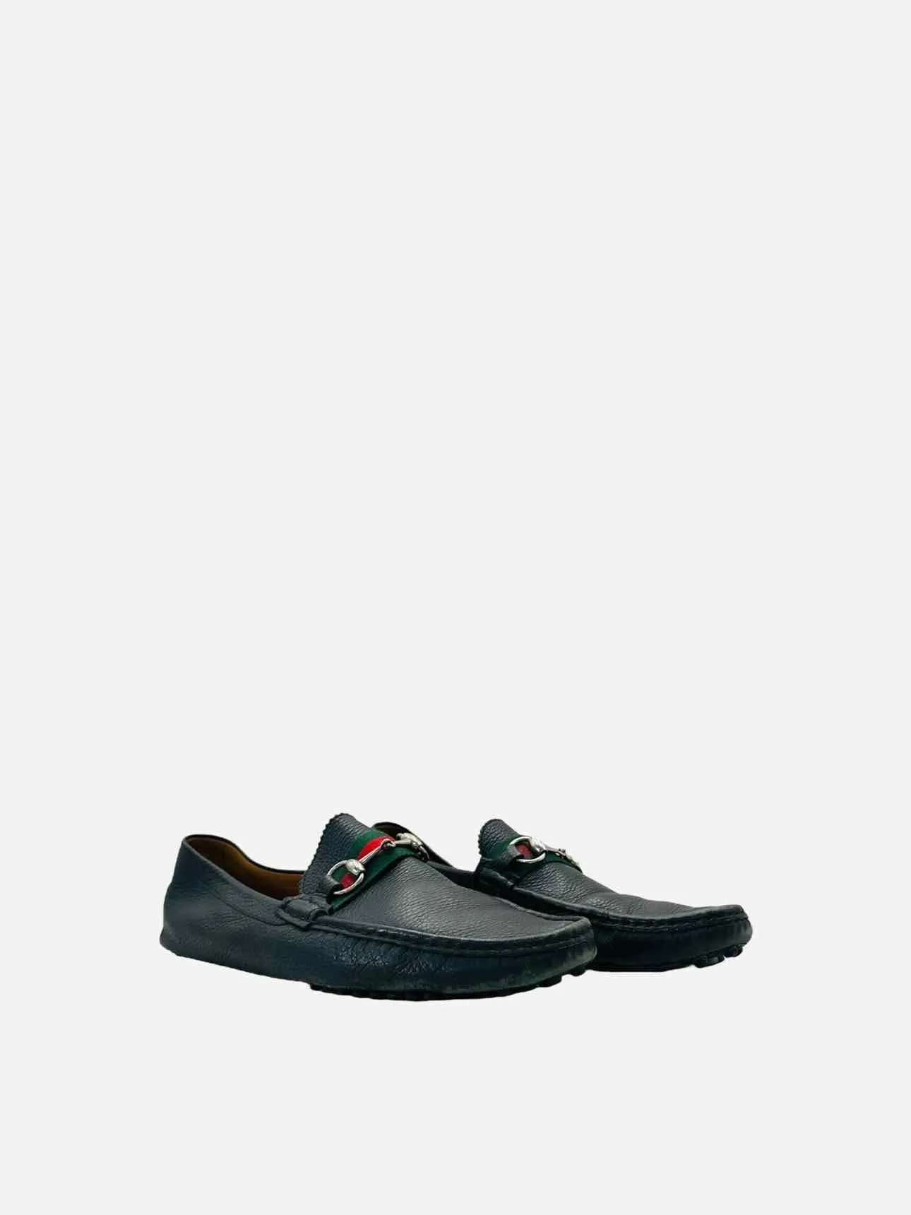 GUCCI Driving Shoe Black Loafers 12