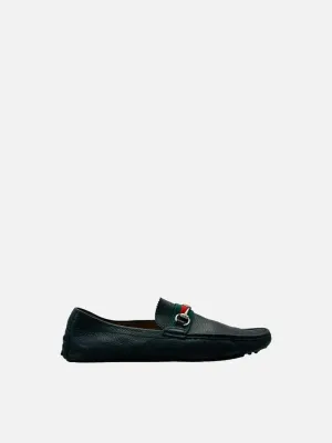 GUCCI Driving Shoe Black Loafers 12