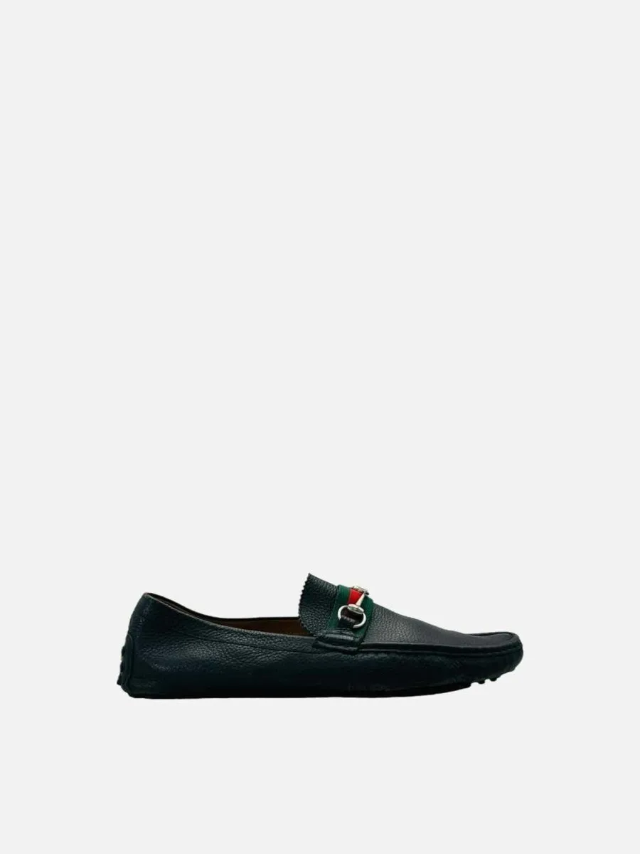 GUCCI Driving Shoe Black Loafers 12