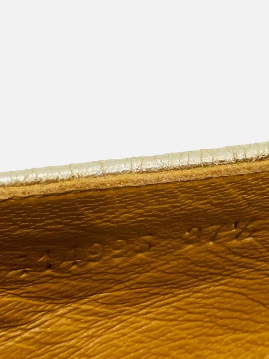 GUCCI Espadrille Metallic Gold Flats 37.5