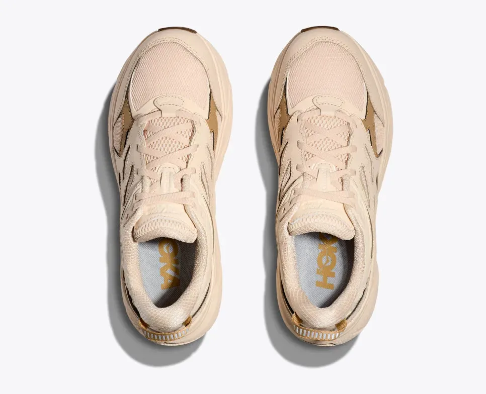 HOKA Unisex's Clifton Athletics - Vanilla/Wheat