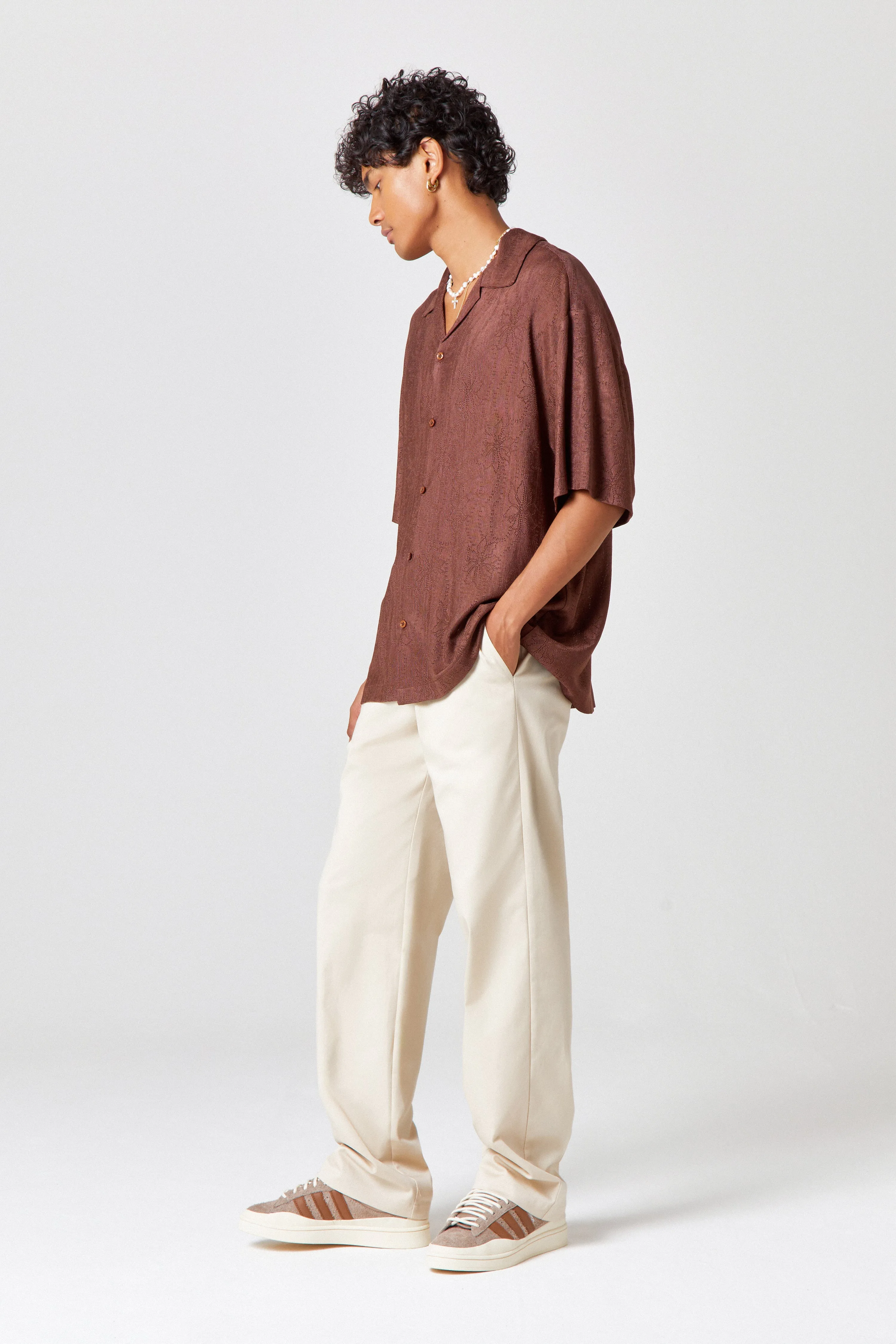 Homme Brown Knit Shirt