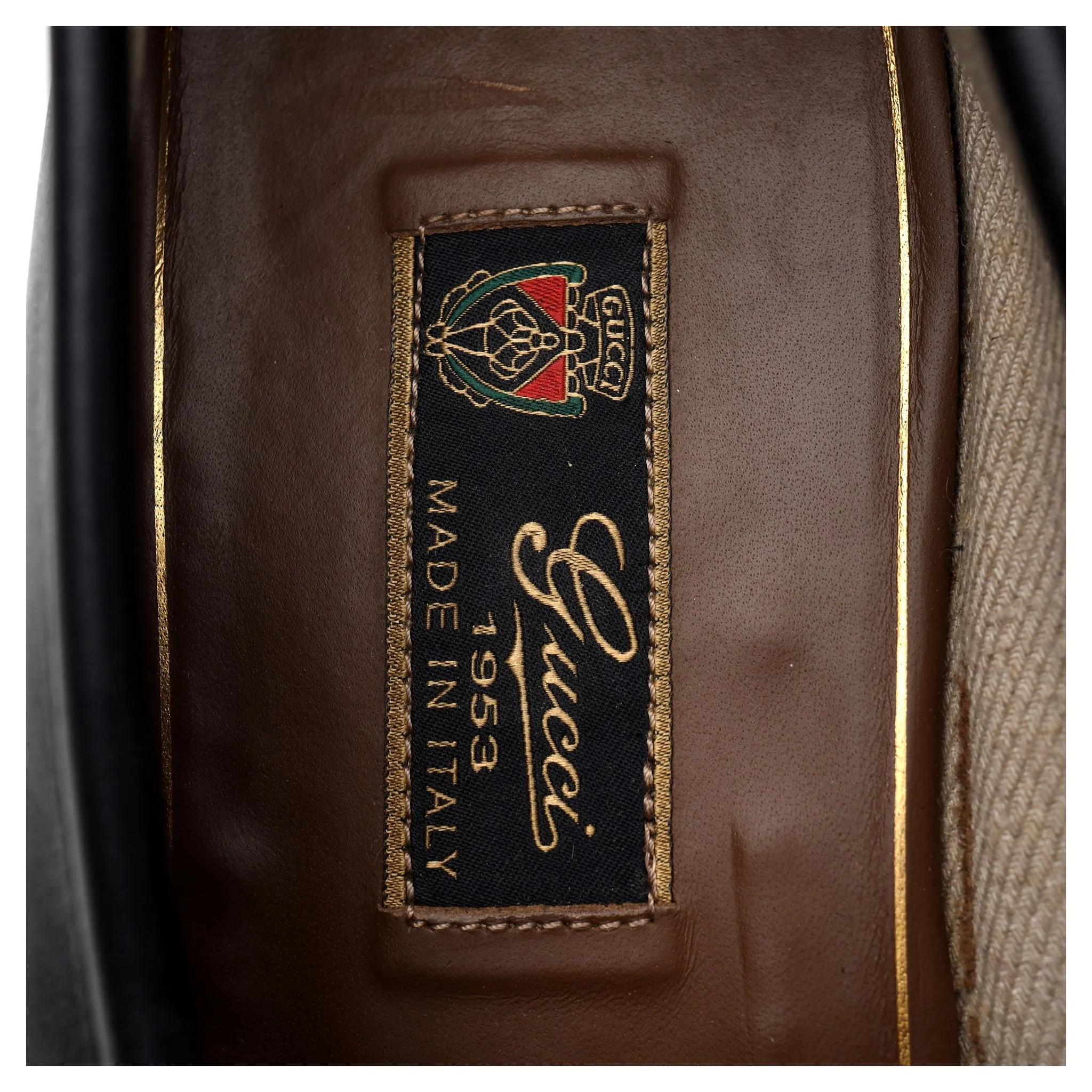 'Horsebit 1953' Black Leather Loafers UK 10