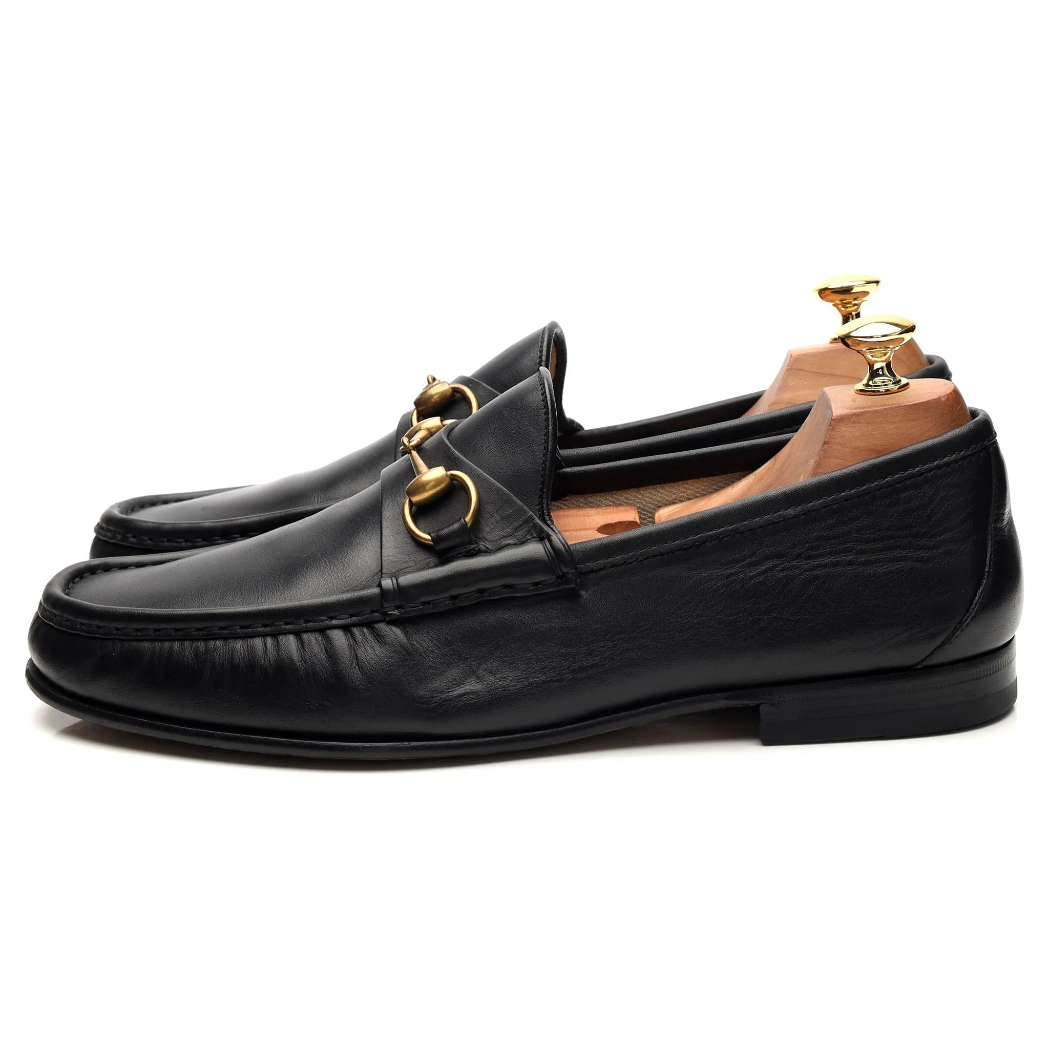 'Horsebit 1953' Black Leather Loafers UK 10