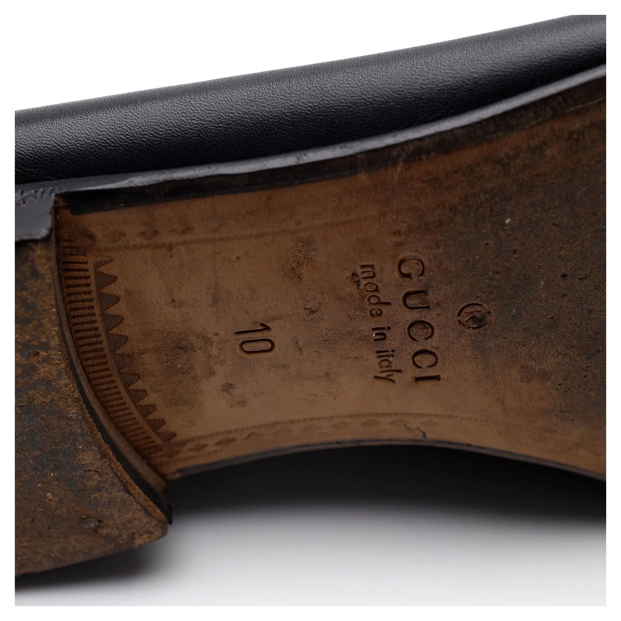 'Horsebit 1953' Black Leather Loafers UK 10