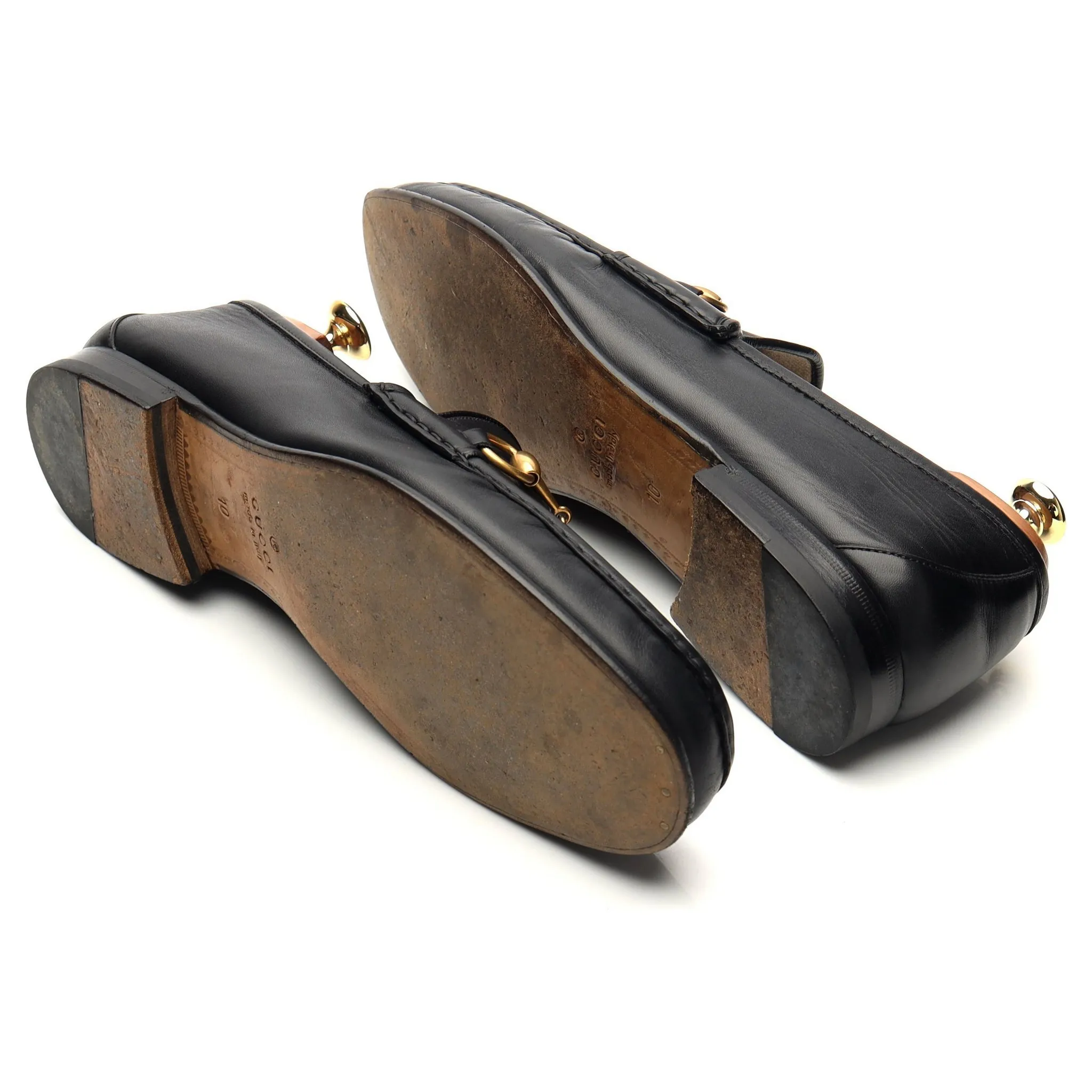 'Horsebit 1953' Black Leather Loafers UK 10