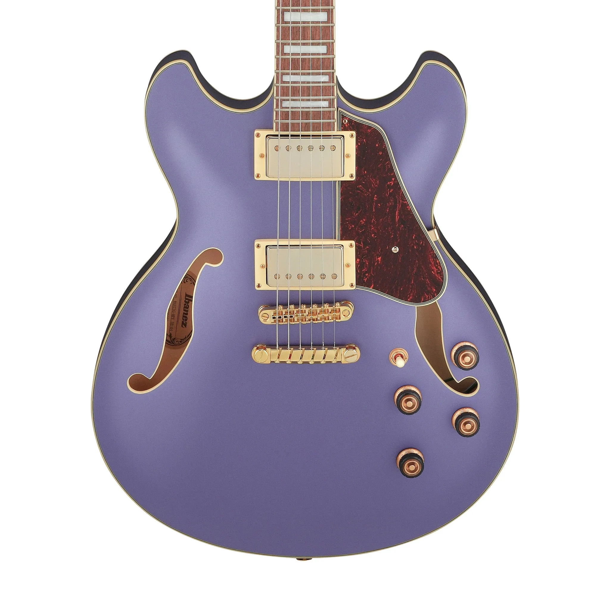 Ibanez Artcore AS73G-MPF Electric Guitar, Metallic Purple Flat