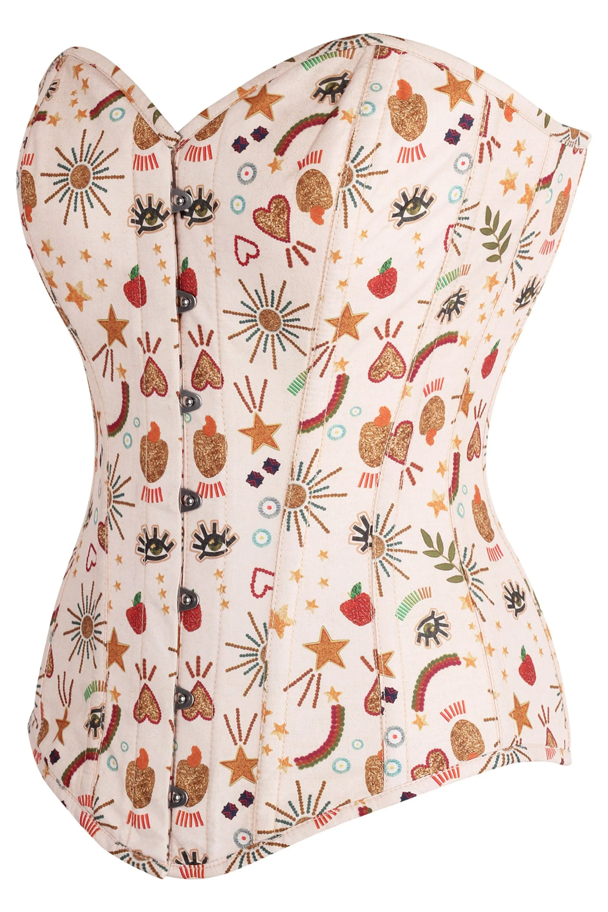 Instant Shape Cotton Print Longline Overbust