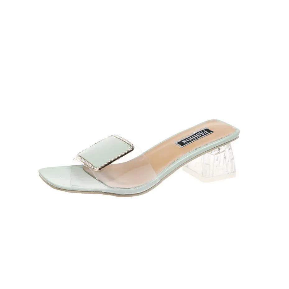 Jelly Crystal Heel Transparent Sexy Clear High Heels Summer Sandals Pumps Shoes
