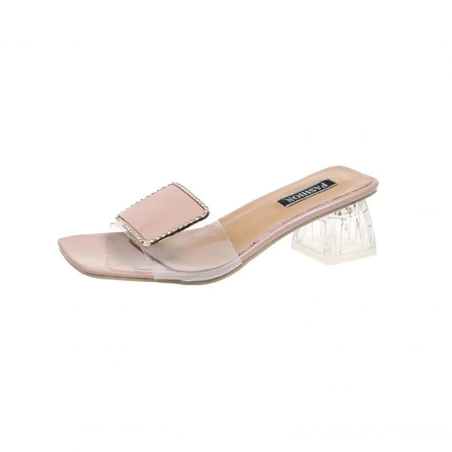 Jelly Crystal Heel Transparent Sexy Clear High Heels Summer Sandals Pumps Shoes