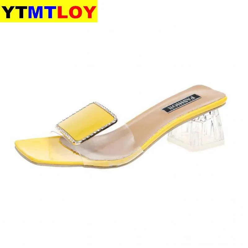 Jelly Crystal Heel Transparent Sexy Clear High Heels Summer Sandals Pumps Shoes