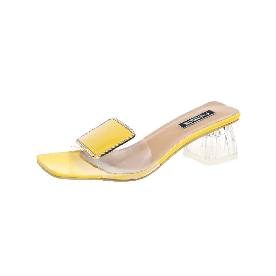 Jelly Crystal Heel Transparent Sexy Clear High Heels Summer Sandals Pumps Shoes