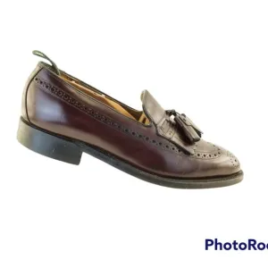 JOHNSTON &amp; MURPHY Limited Burgundy Kiltie Tassel Wingtip Loafers USA Size 7.5 D