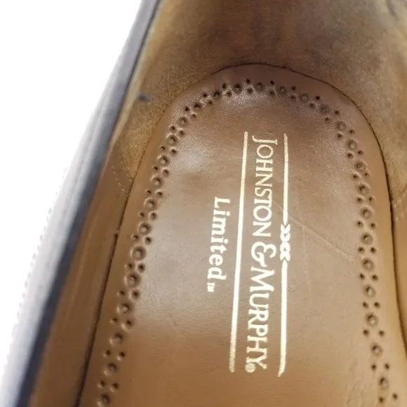 JOHNSTON &amp; MURPHY Limited Burgundy Kiltie Tassel Wingtip Loafers USA Size 7.5 D