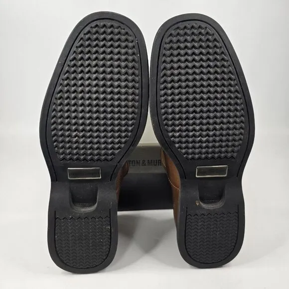 Johnston &amp; Murphy Soft Sheepskin Brown Leather Fisherman Sandals w/box Mens 11.5