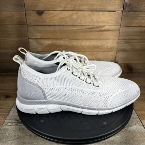 Johnston &amp; Murphy Shoes Men's Size 8M Parsons Knit U Throat White Gray Sneakers