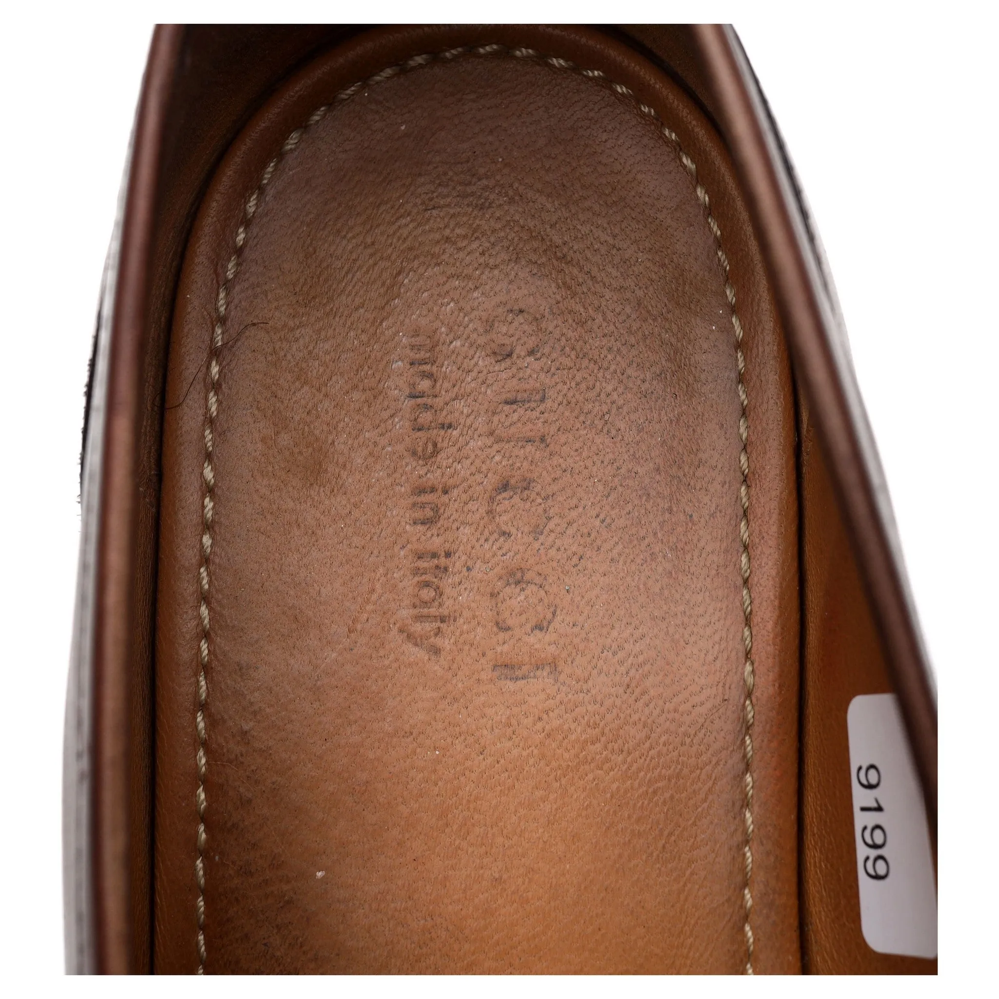 'Jordaan' Brown Leather Horsebit Loafers UK 9.5