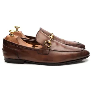 'Jordaan' Brown Leather Horsebit Loafers UK 9.5