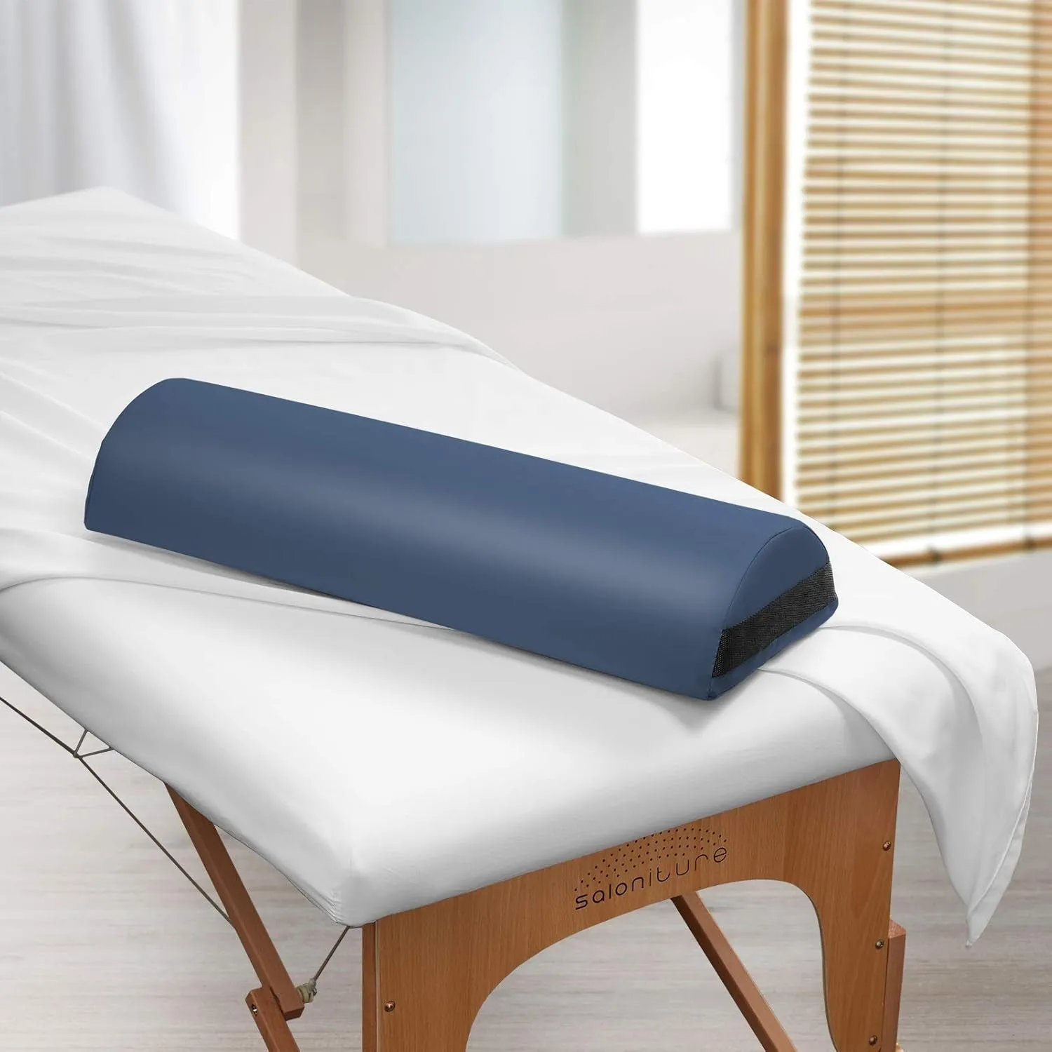 Jumbo Half round Massage Table Bolster Pillow Pad - 26 X 9 X 4.5 Inch - Blue