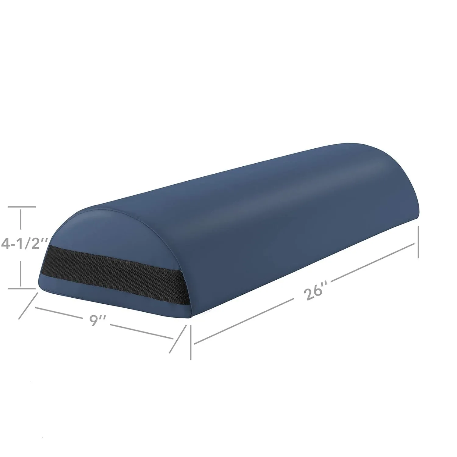 Jumbo Half round Massage Table Bolster Pillow Pad - 26 X 9 X 4.5 Inch - Blue