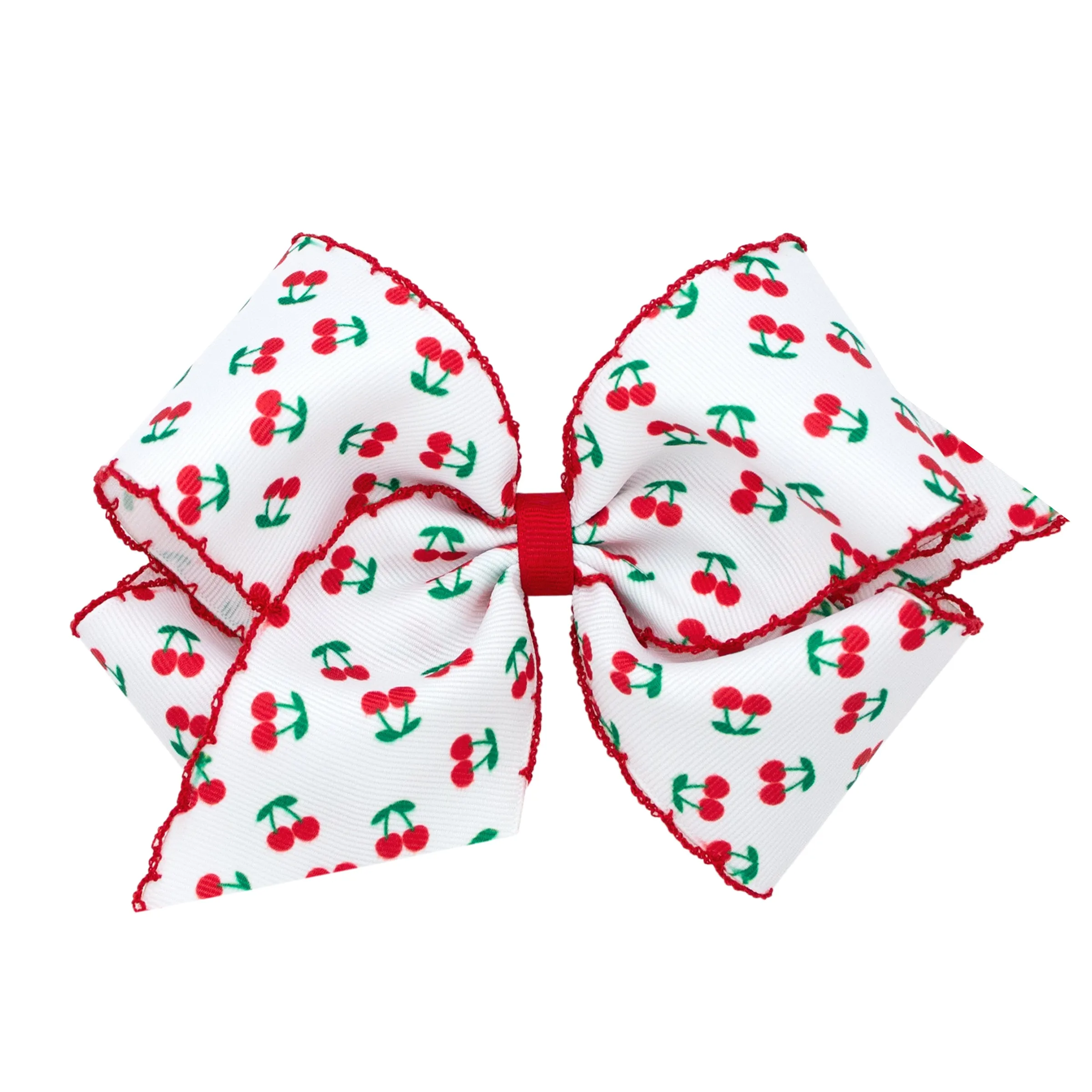 King Fruit Print Grosgrain Moonstich Hair Bow on Clippie - 4 Prints