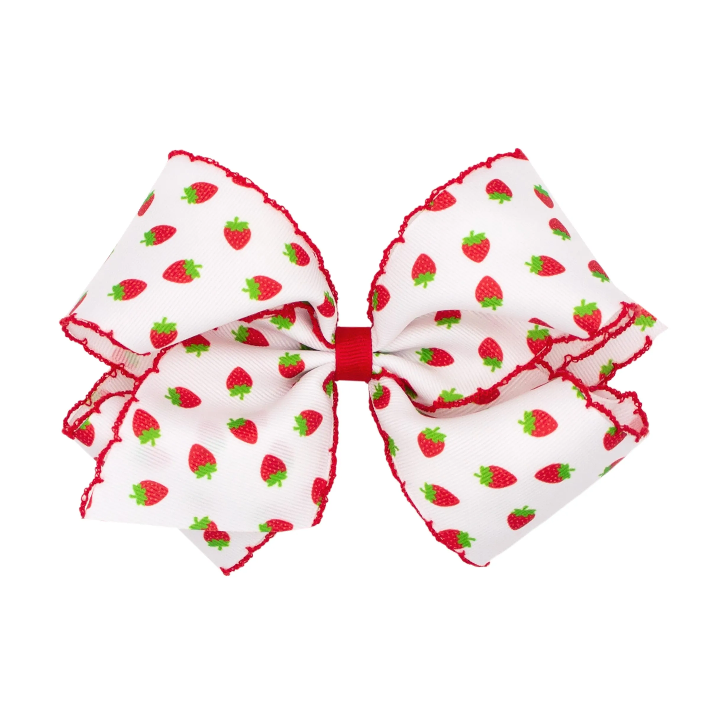 King Fruit Print Grosgrain Moonstich Hair Bow on Clippie - 4 Prints