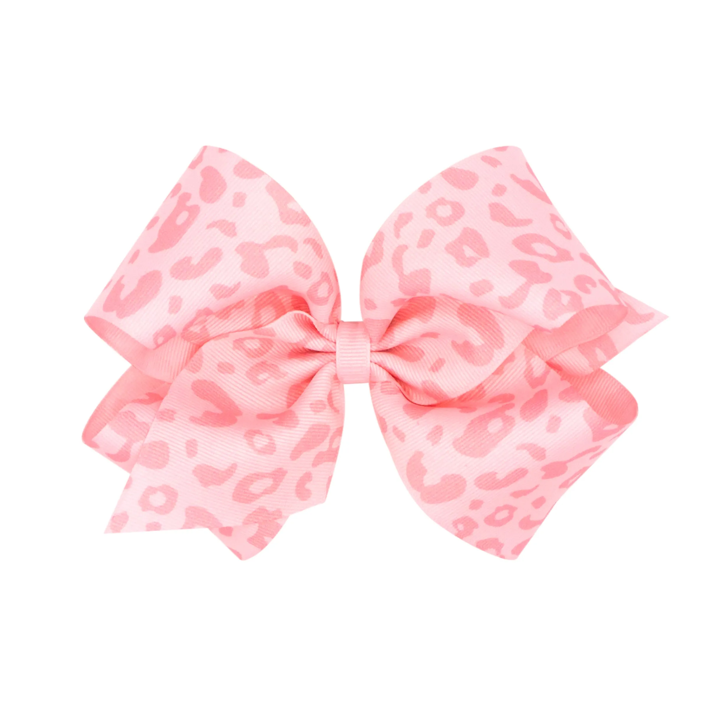King Leopard Grosgrain Hair Bow on Clippie - 6 Colors