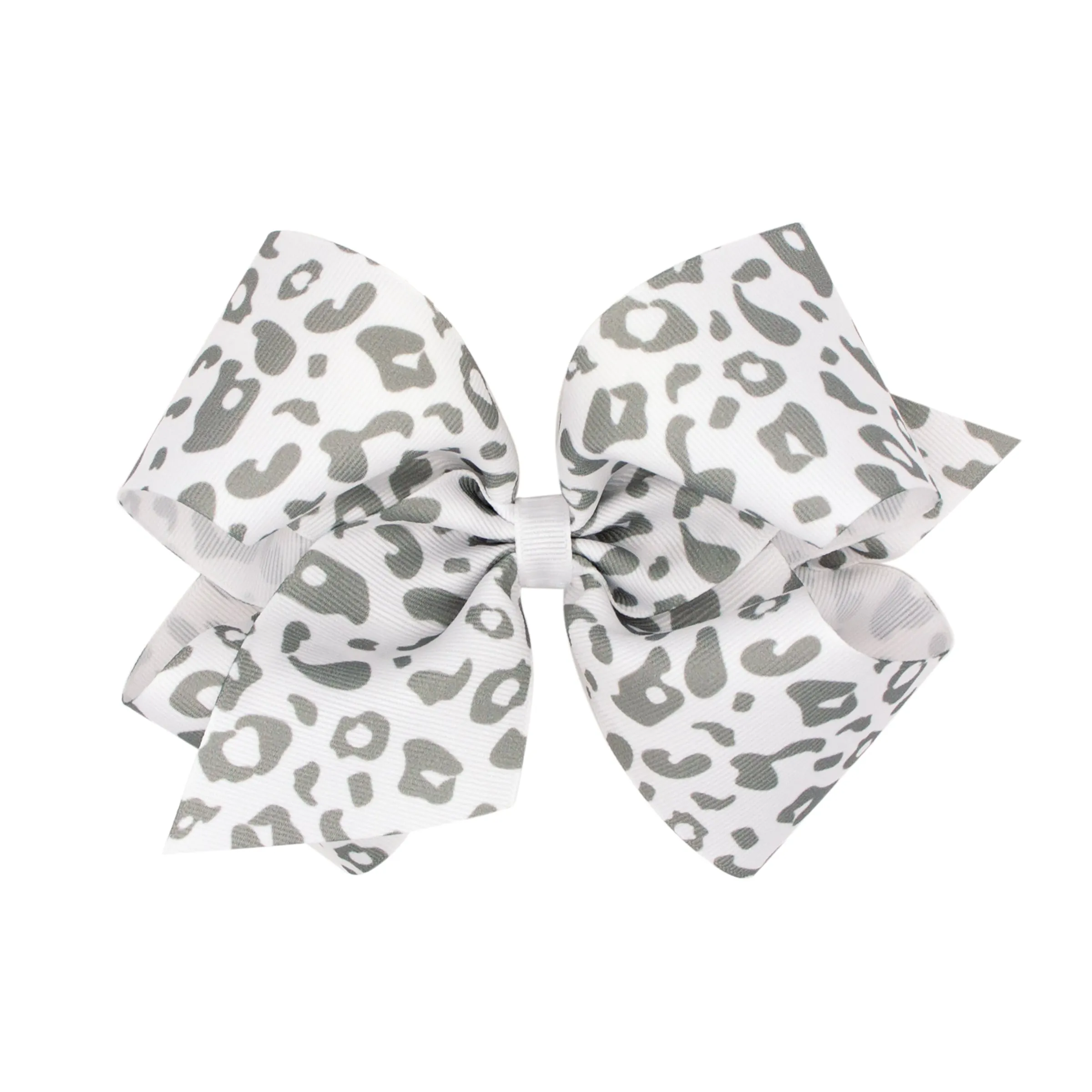 King Leopard Grosgrain Hair Bow on Clippie - 6 Colors