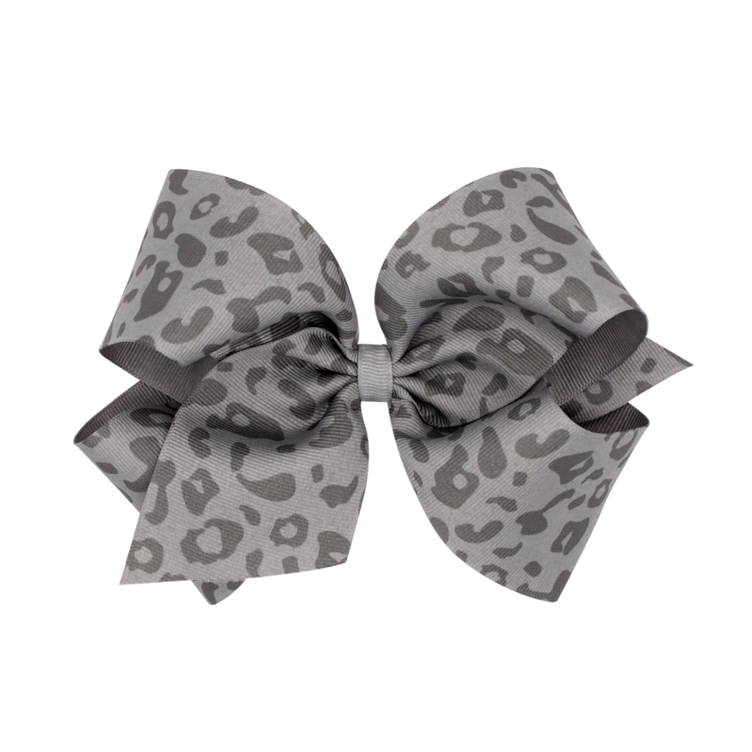 King Leopard Grosgrain Hair Bow on Clippie - 6 Colors