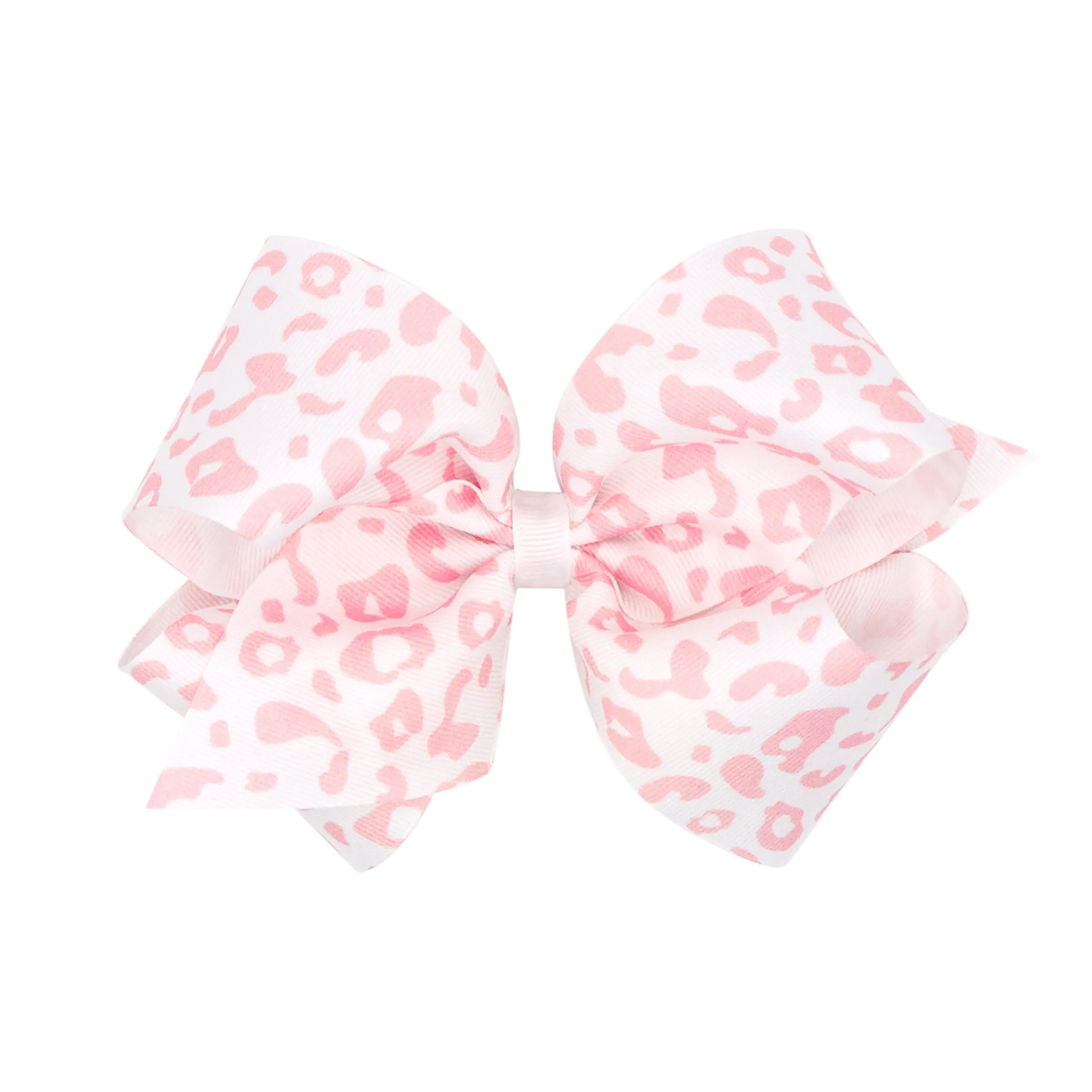 King Leopard Grosgrain Hair Bow on Clippie - 6 Colors