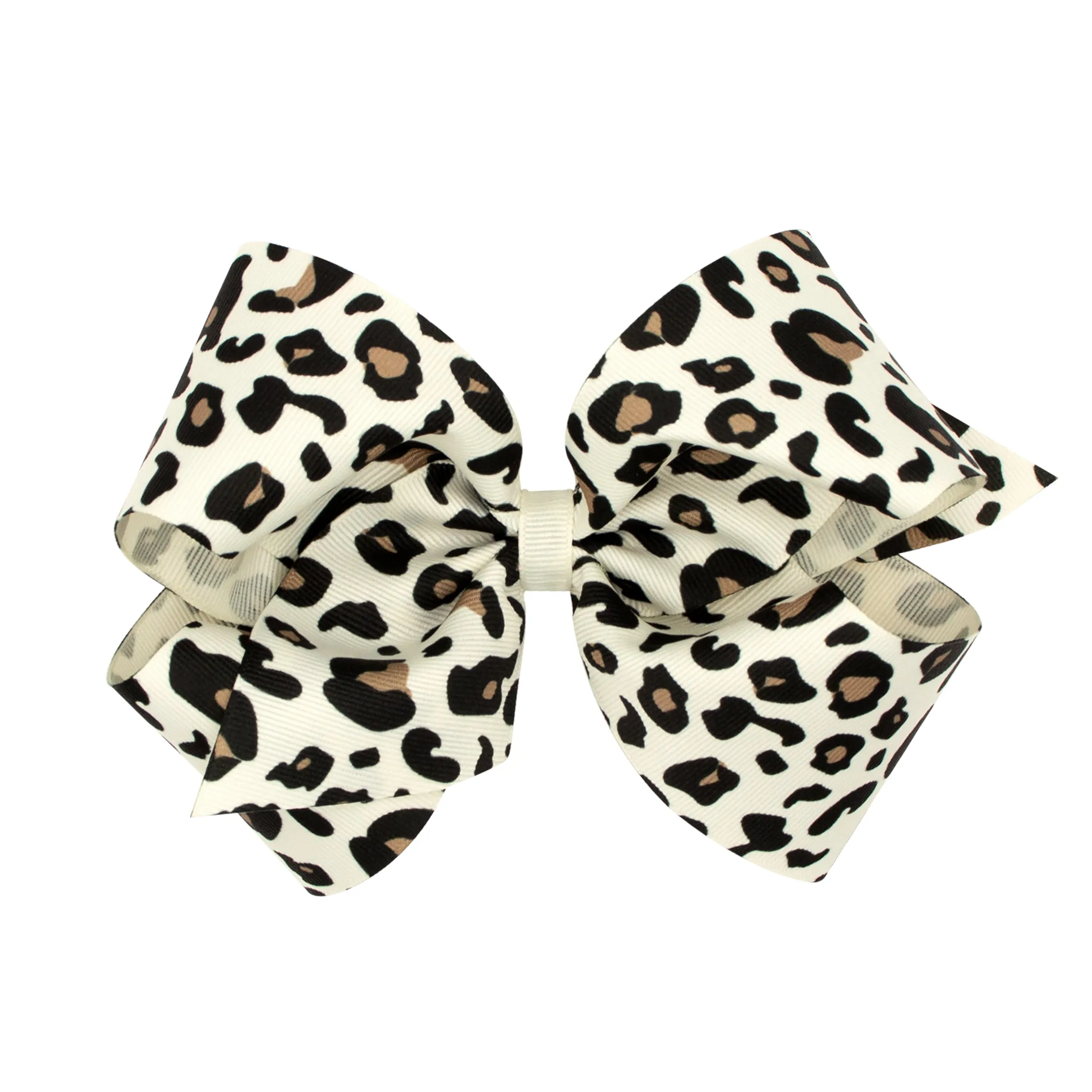 King Leopard Grosgrain Hair Bow on Clippie - 6 Colors