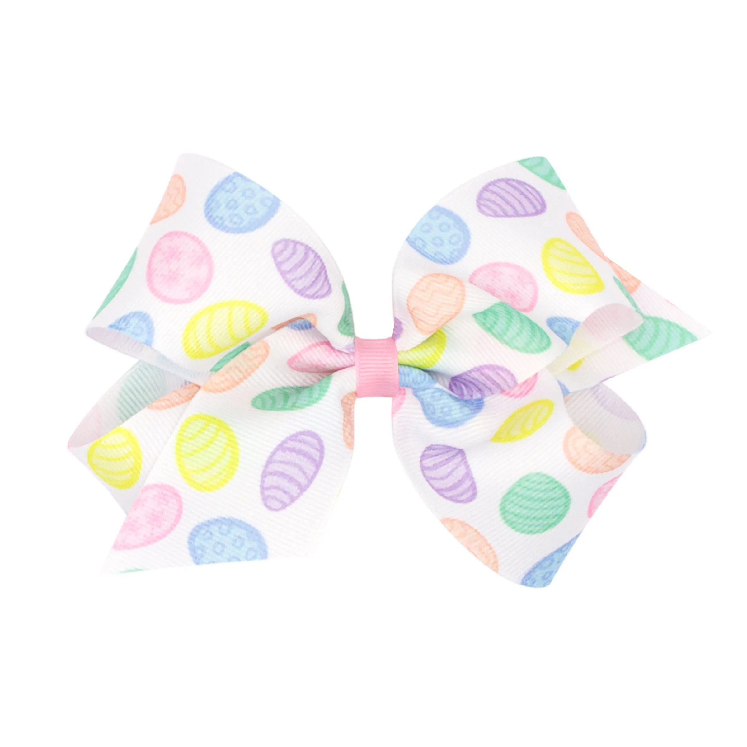 King Printed Easter Hair Bow on Clippie - Egg