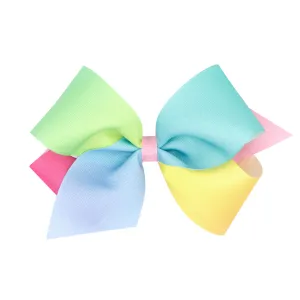 King Spring Tie Dye Grosgrain Hair Bow on Clippie
