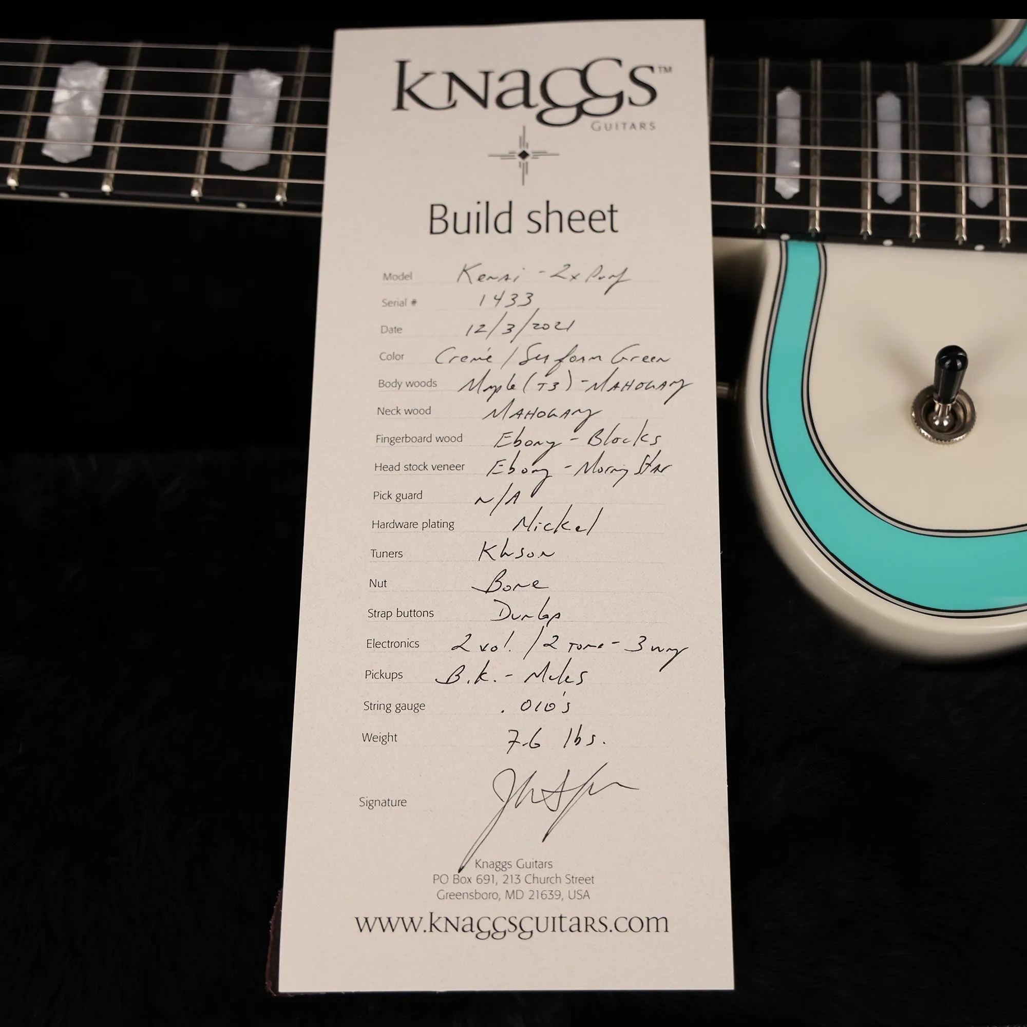 Knaggs Kenai 2x Purf Seafoam and Creme Gloss 2021