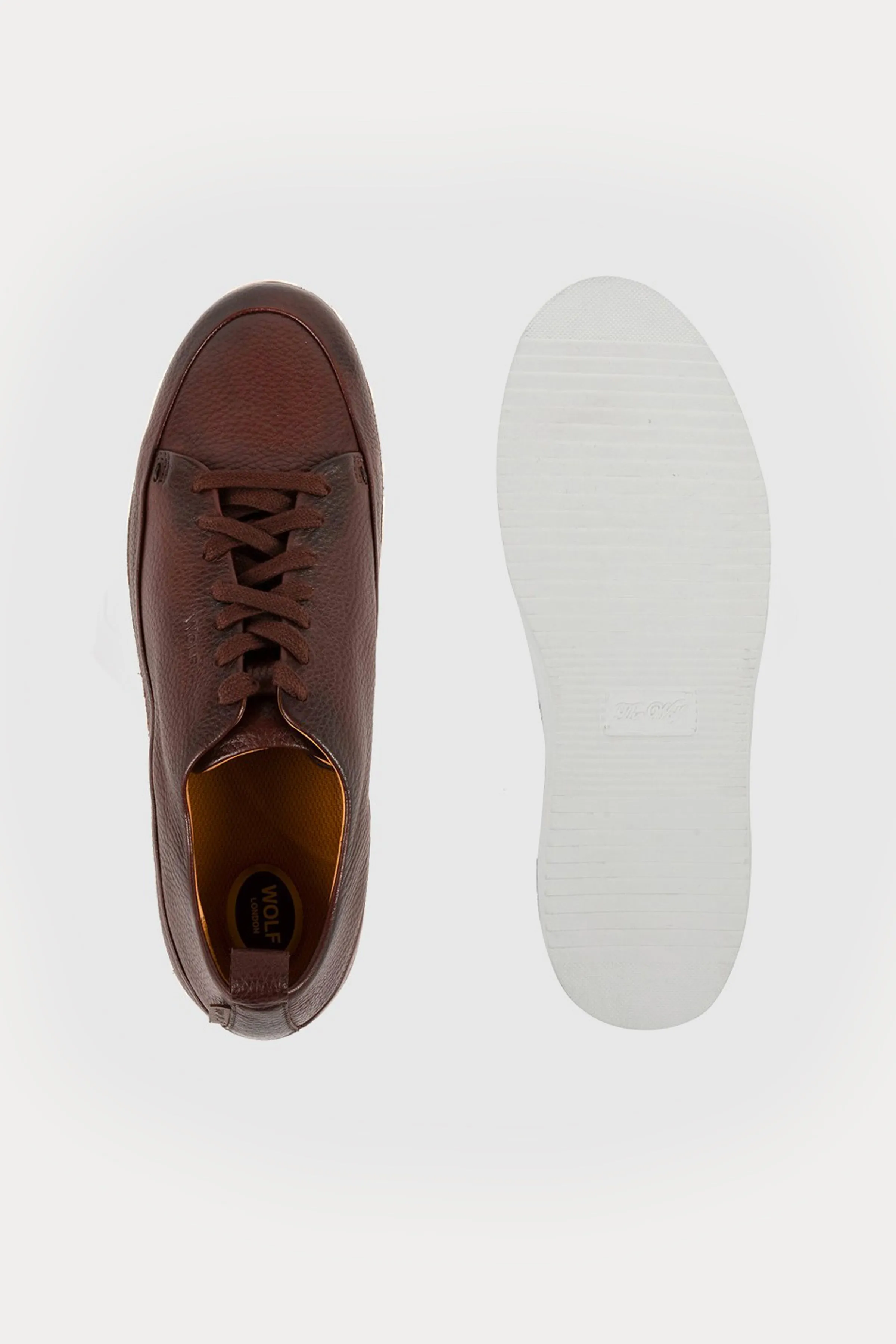 Knightsbridge Leather Smart Trainers in Brown